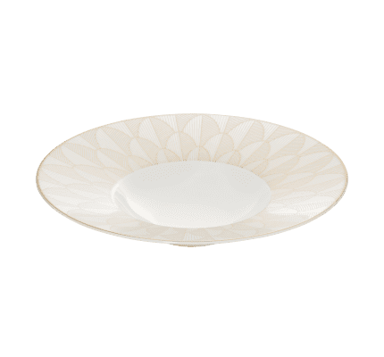 christofle porcelain large rim plate gold finish 1