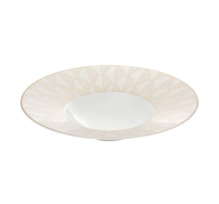 christofle porcelain large rim plate gold finish 1