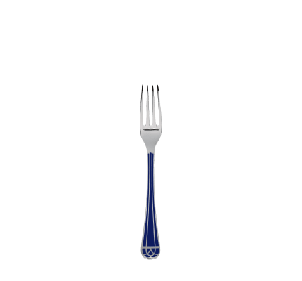 christofle silver plated dessert fork - marbled blue 1