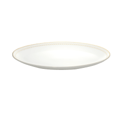 christofle porcelain oval platter 28 cm gold finish 1