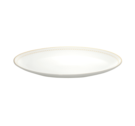 christofle porcelain oval platter 28 cm gold finish 1