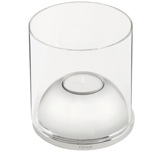 christofle small stainless steel & glass hurricane 2