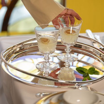 christofle round tray 39 cm vertigo  silver plated 2