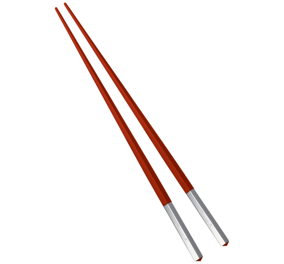 christofle pair of japanese chopsticks uni silver plated and resin 0