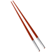 christofle pair of japanese chopsticks uni silver plated and resin 0