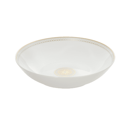 christofle porcelain soup cereal bowl gold finish 0