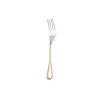 christofle partially gilded silver-plated fish fork 1