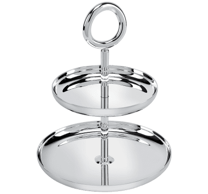 christofle 2-tier pastry stand  vertigo  silver plated 1
