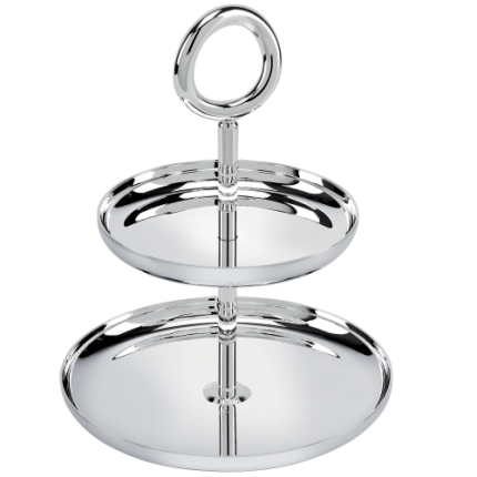 2-tier pastry stand  Vertigo  Silver plated