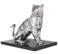 christofle sitting tiger sterling silver - haute orfèvrerie 1