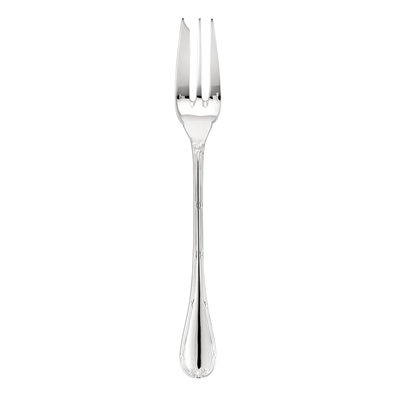 SilverPlated Salad Serving Fork Rubans Christofle