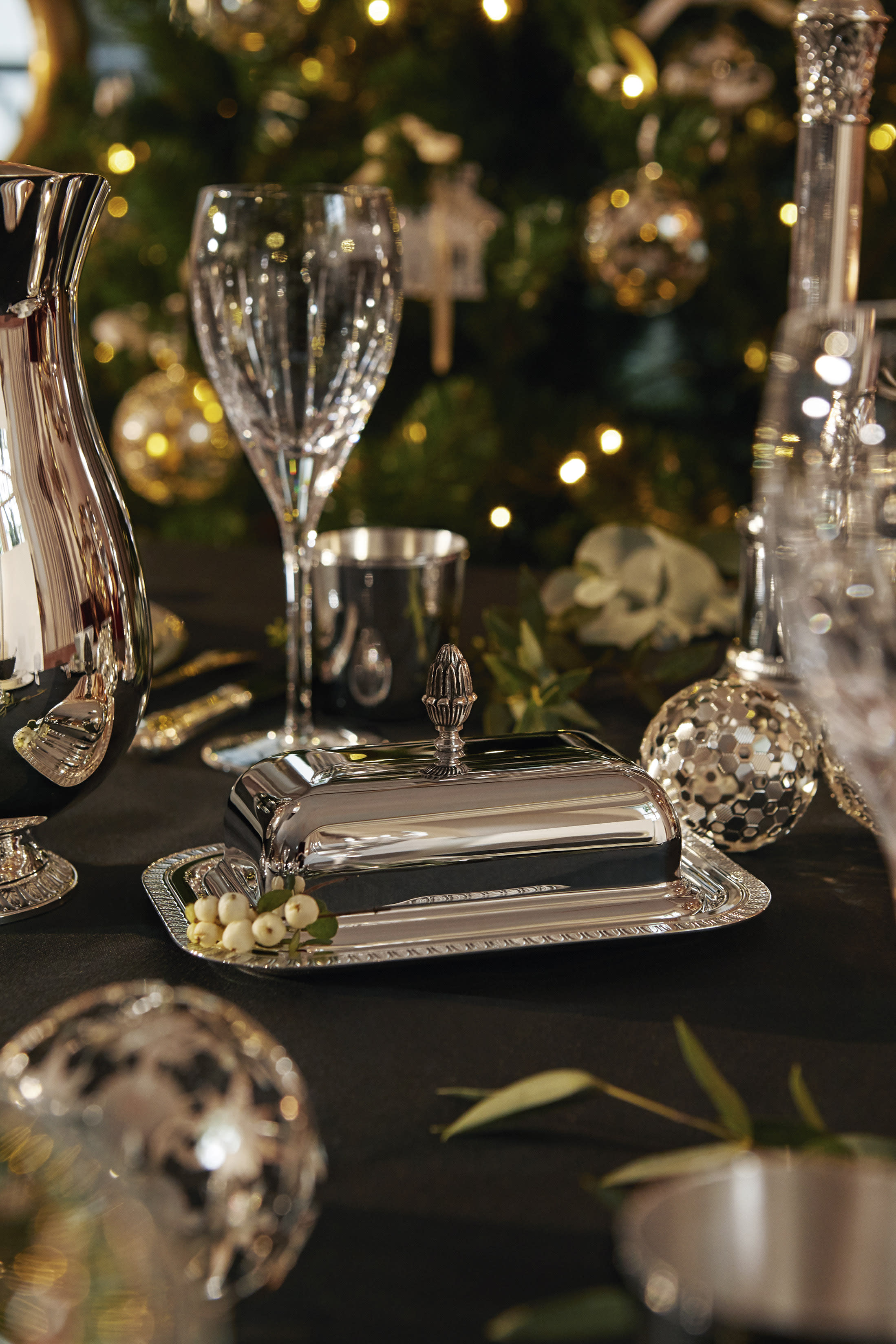 christofle butter dish  malmaison  silver plated 2