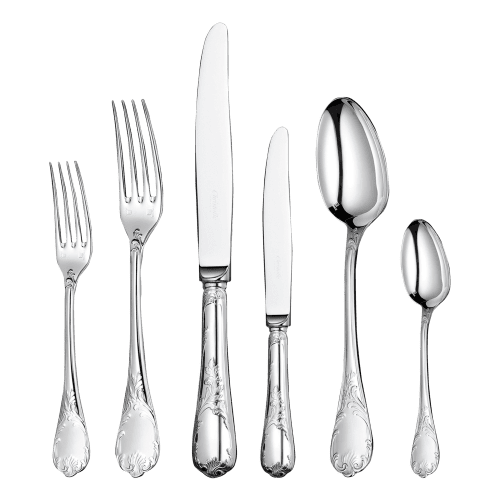 Christofle - 36-Piece Silver-Plated Flatware Set with Chest - Marly