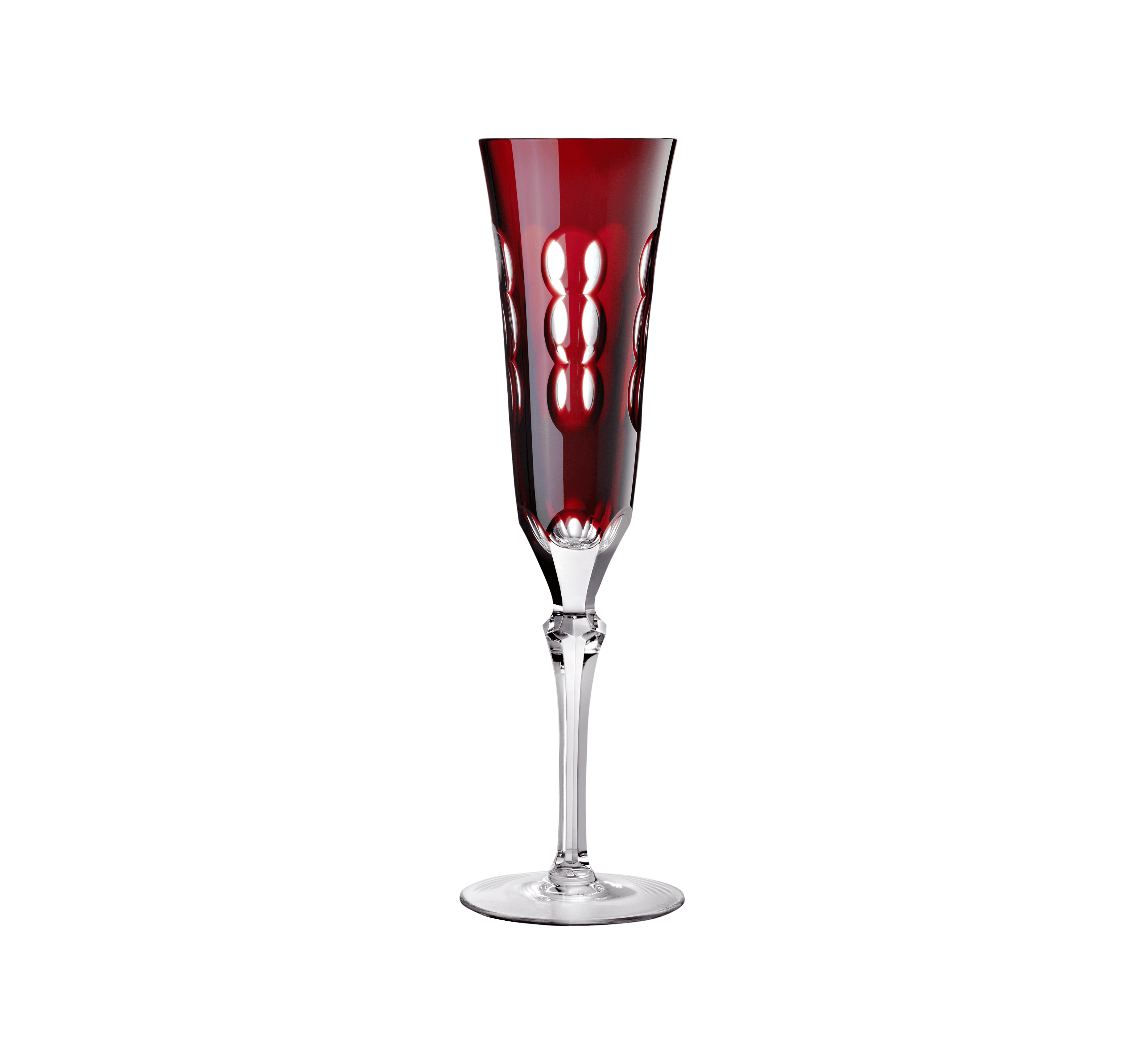 christofle red crystal champagne flute  1