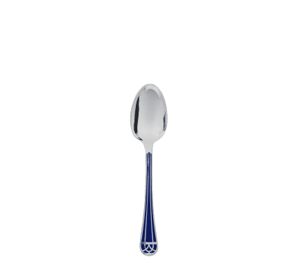 christofle silver plated dessert spoon - marbled blue 1