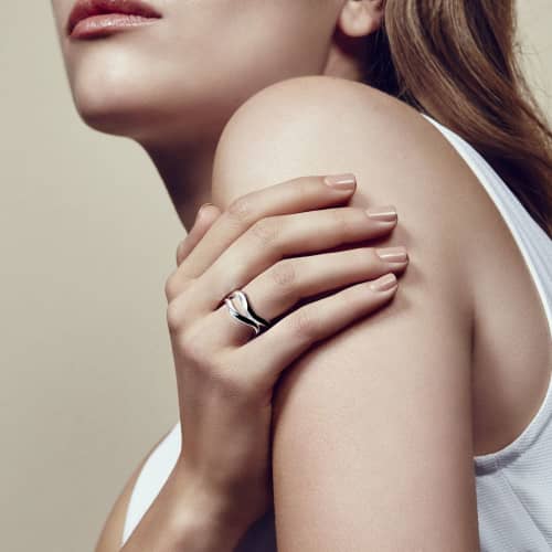 Bague petit modele en argent massif Rivage