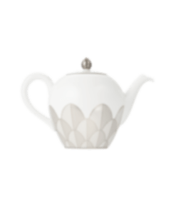 Porcelain Round teapot 1,5L - Platinum