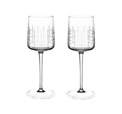 christofle set of 2 crystal red wine glasses 0