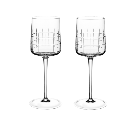 christofle set of 2 crystal red wine glasses 0
