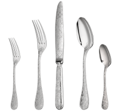 christofle individual place settings (5 pieces) jardin d'eden  silver p 1
