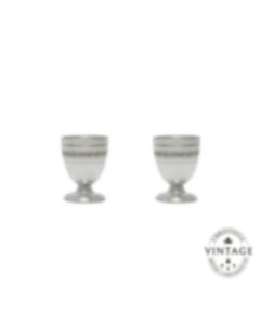 christofle Vintage Silvered Egg Cups - Set of 2