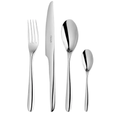 christofle 24-piece stainless steel flatware set with chest 2