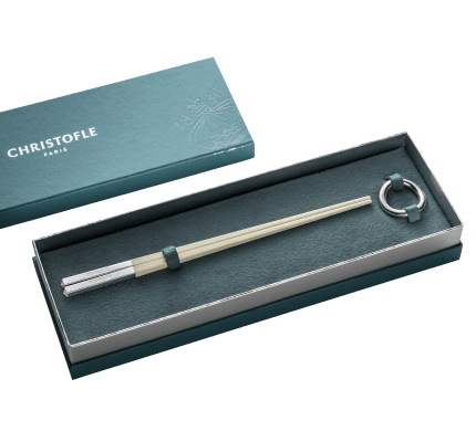 christofle chinese chopsticks and chopsticks rest - off white 1