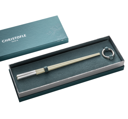 christofle chinese chopsticks and chopsticks rest - off white 1