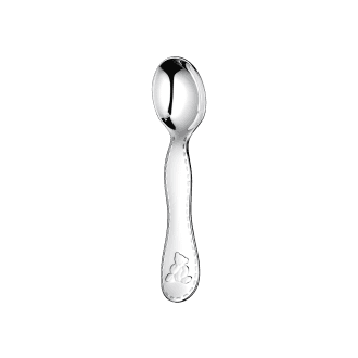 Two Piece Silver Plated Baby Flatware Set with Chest Charlie Bear