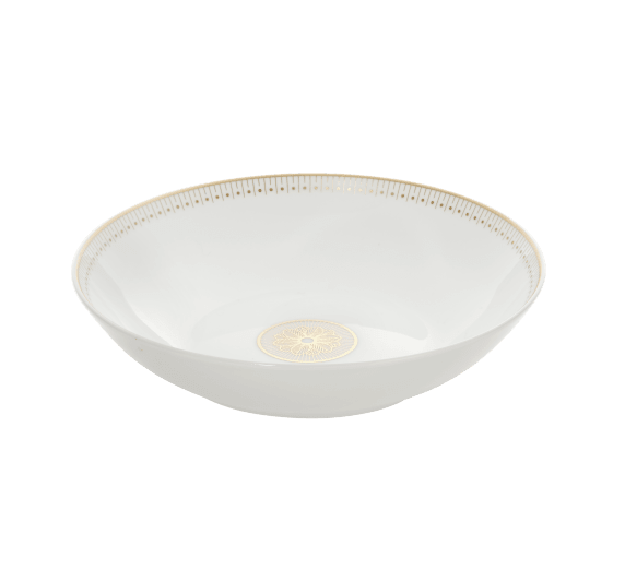 christofle porcelain soup cereal bowl gold finish 0