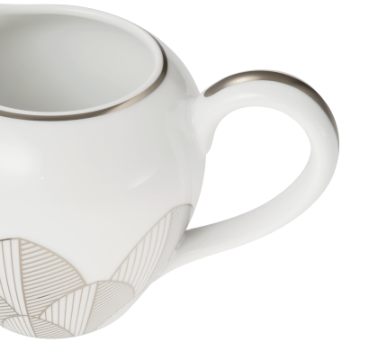 Porcelain Cream Pitcher 25cl Platinum Finish