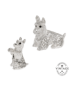 christofle Compose your Vintage Silvered Dog Set
