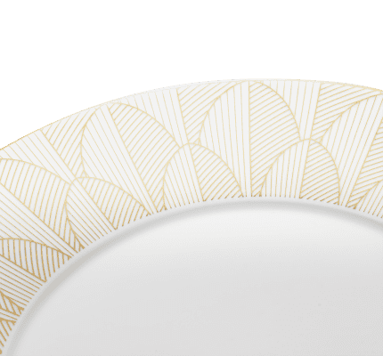 christofle dinner porcelain plate gold finish 0