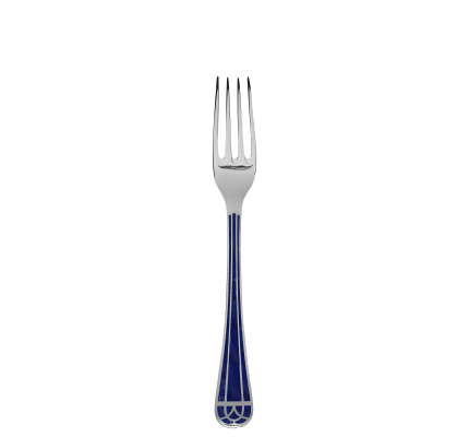 christofle silver-plated dinner fork - marbled blue 1