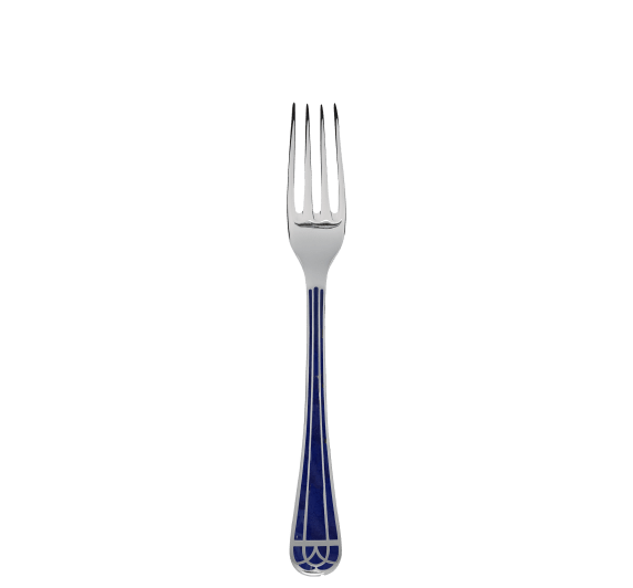 christofle silver-plated dinner fork - marbled blue 1