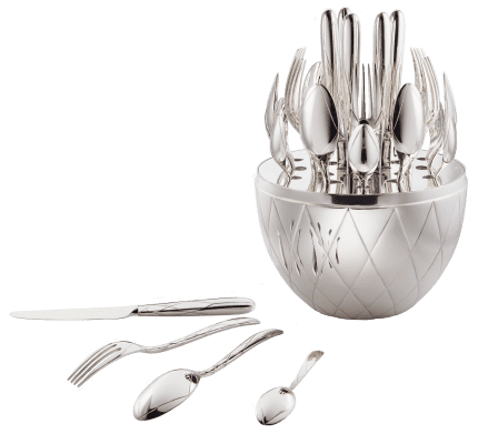 christofle mood flatware set for 6 people (24 pieces) - haute orfèvrerie 0