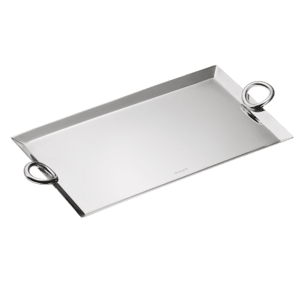 christofle rectangular tray  vertigo  silver plated 1