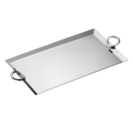 Silver-Plated Rectangular Mail Tray - 25 x 14 cm