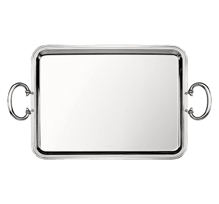 christofle rectangular tray with handles 43x31cm albi  silver plated 1