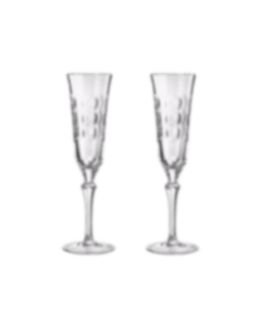 christofle Set of 2 Crystal Champagne Flute