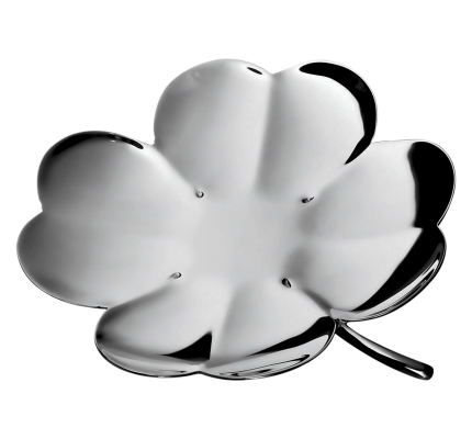 christofle silver-plated lucky 4-leaf clover bowl 1