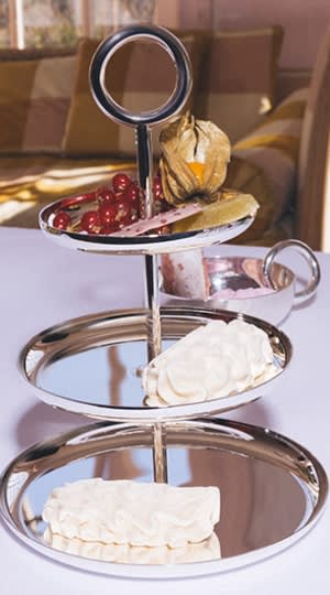 3-Tier Silver-Plated Dessert Stand 