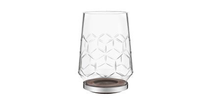 christofle photophore en verre taillé - grande taille 2