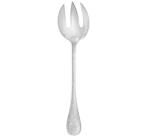 christofle salad serving fork jardin d'eden  silver plated 3