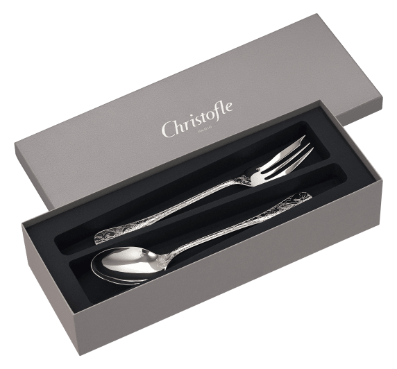 christofle silver-plated salad serving set 5