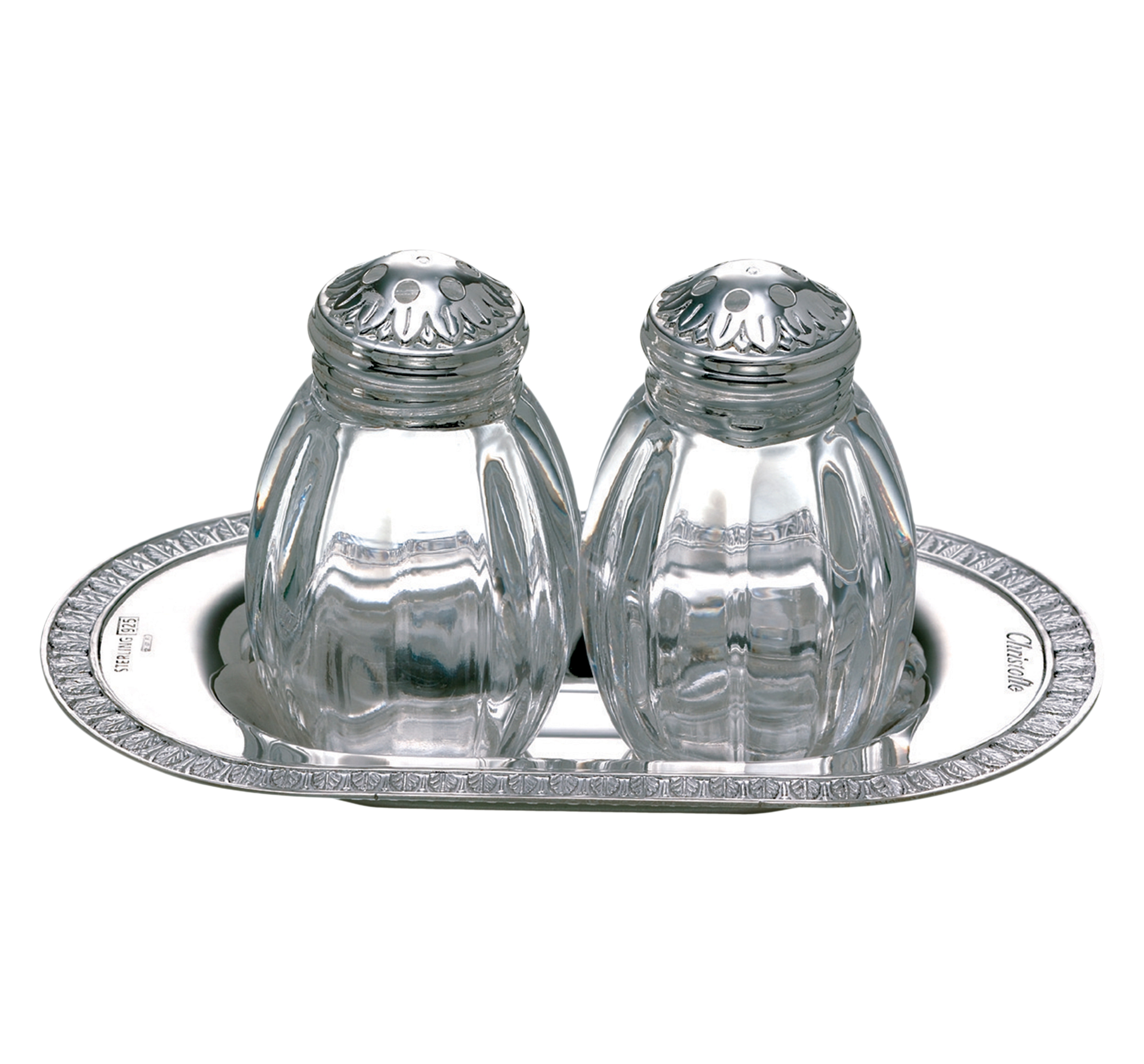 christofle ensemble salière et poivrier en argent massif 1