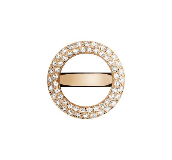 christofle 56 diamond bridge ring gold and diamants  1
