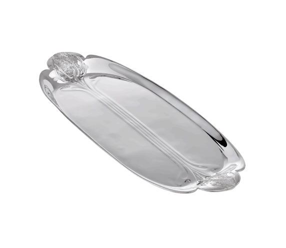christofle silver-plated thistle mail tray gallia
 1
