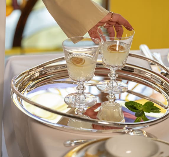 christofle round tray 39 cm vertigo  silver plated 2