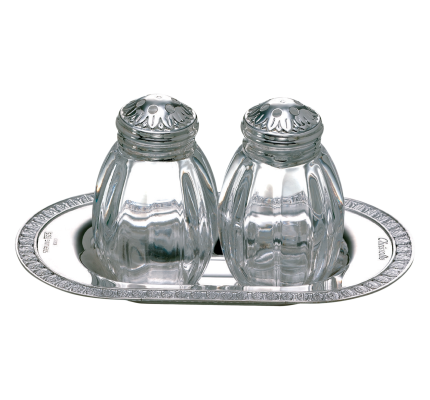 Salt and pepper shaker set Malmaison Sterling silver